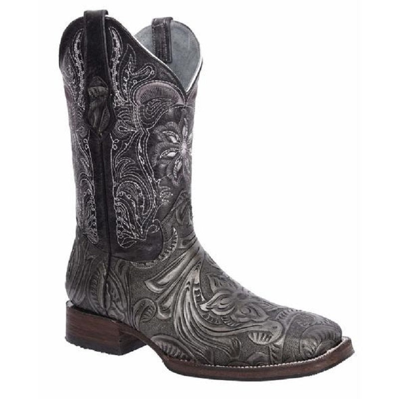 Joe Boots - JB-569 - Black/Negro- Exotic Boots for Men / Botas Exoticas Para Hombre - Exotic boots, western boots, rodeo boots, cowboy boots - botas exoticas, botas vaqueras, botas de rodeo