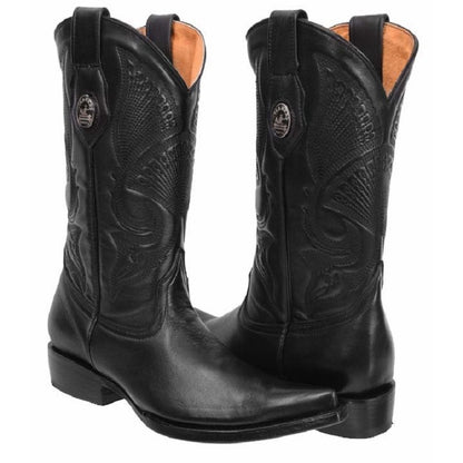 Joe Boots - JB-611 - Black/Negro - Exotic Boots for Men / Botas Exoticas Para Hombre - Exotic boots, western boots, rodeo boots, cowboy boots - botas exoticas, botas vaqueras, botas de rodeo