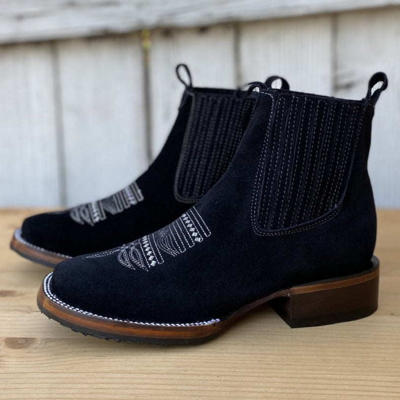 Botines Negros Hombre Vaqueros JB-723 Black Botines Vaqueros