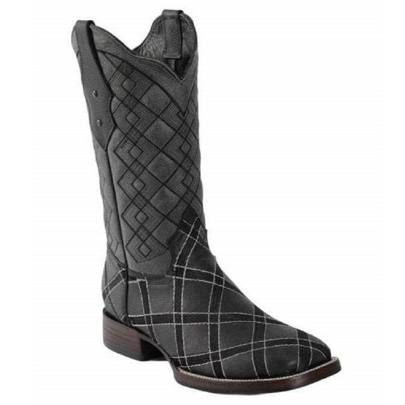 Joe Boots - JB-729 - Black/Negro - Rodeo Boots for Men / Botas de Rodeo Para Hombre - Exotic boots, western boots, rodeo boots, cowboy boots - botas exoticas, botas vaqueras, botas de rodeo