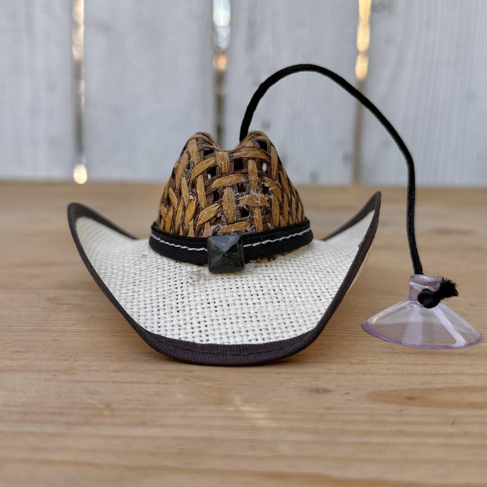 Sombrerito con Copa Tejida - Sombreritos Vaqueros para Carro - Sombreritos de Carro