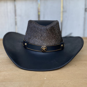 Sombrero de Cuero Negro con Pelo Vaca Original - Sombreros de – Bota Exotica Western Wear - Amor Sales Store