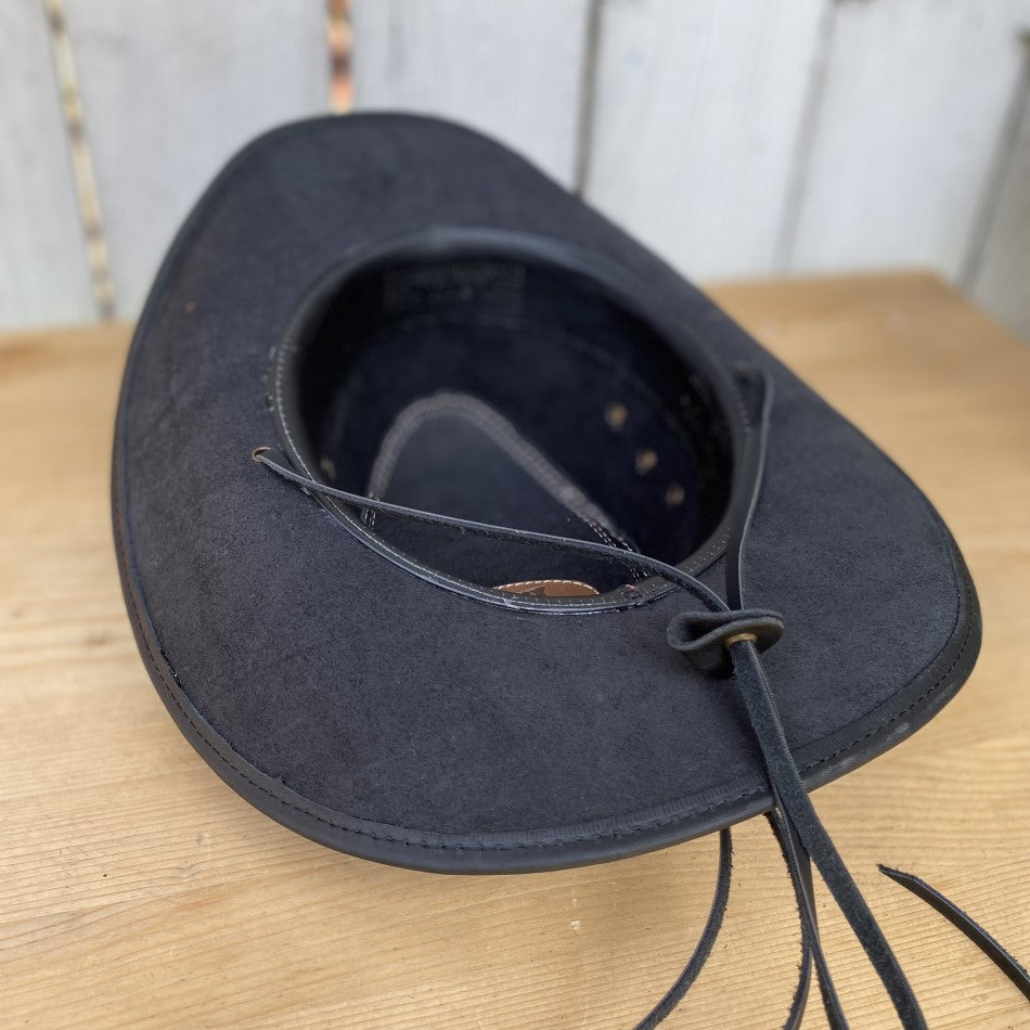 Sombrero de Piel Negro con Pelo de vaca - Sombreros de Piel - Sombreros de Piel para Hombre