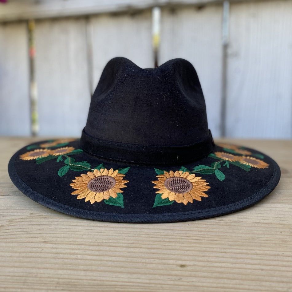 Sombrero de Fieltro Mexicano para Mujer color Negro - Sombrero de Fieltro para Mujer - Sombrero de Fieltro Mexicano - Sombrero para Mujer color Negro