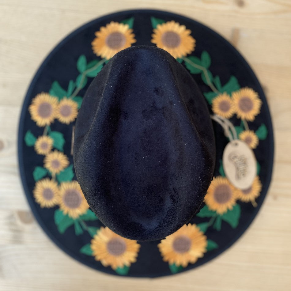 Sombrero de Fieltro Mexicano para Mujer color Negro - Sombrero de Fieltro para Mujer - Sombrero de Fieltro Mexicano - Sombrero para Mujer color Negro