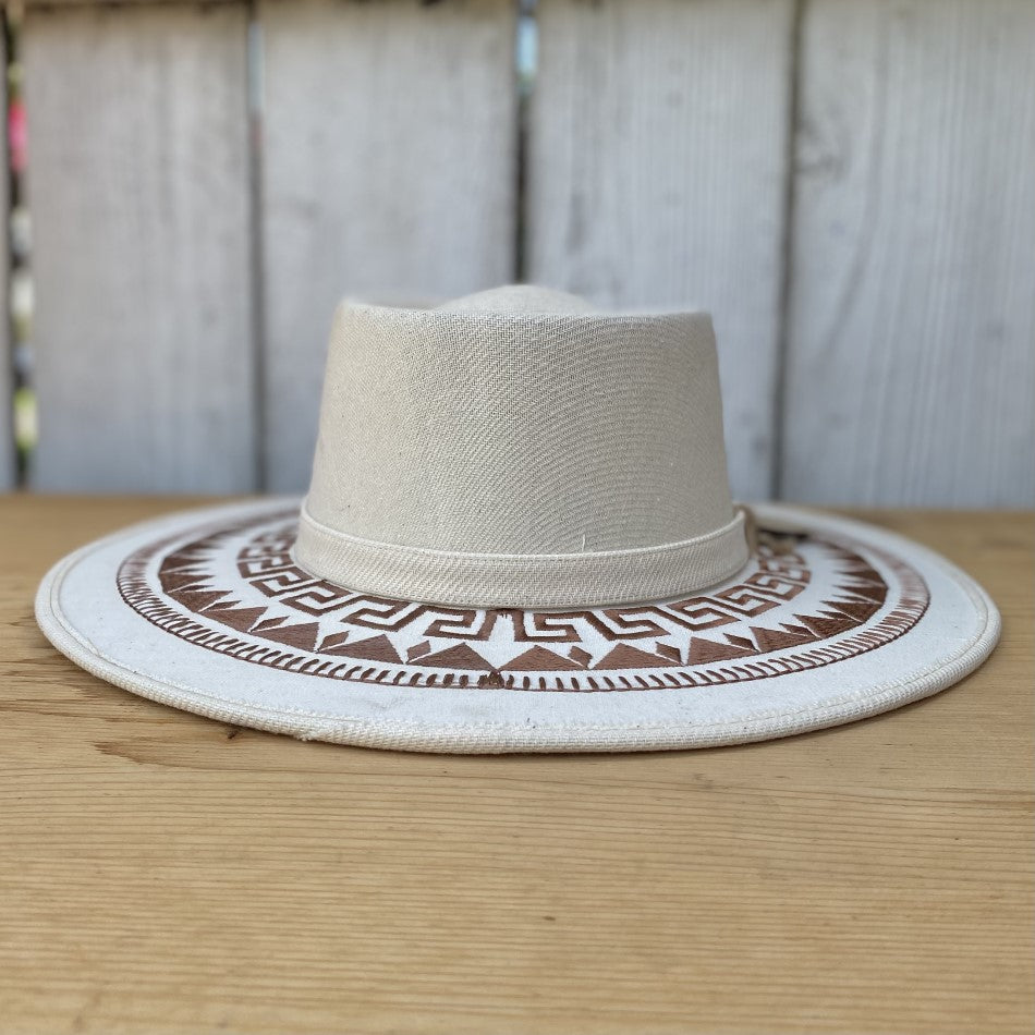 Sombrero para Mujer color Crema - Sombrero Mexicano para Mujer - Sombreros de Mexico para Mujer