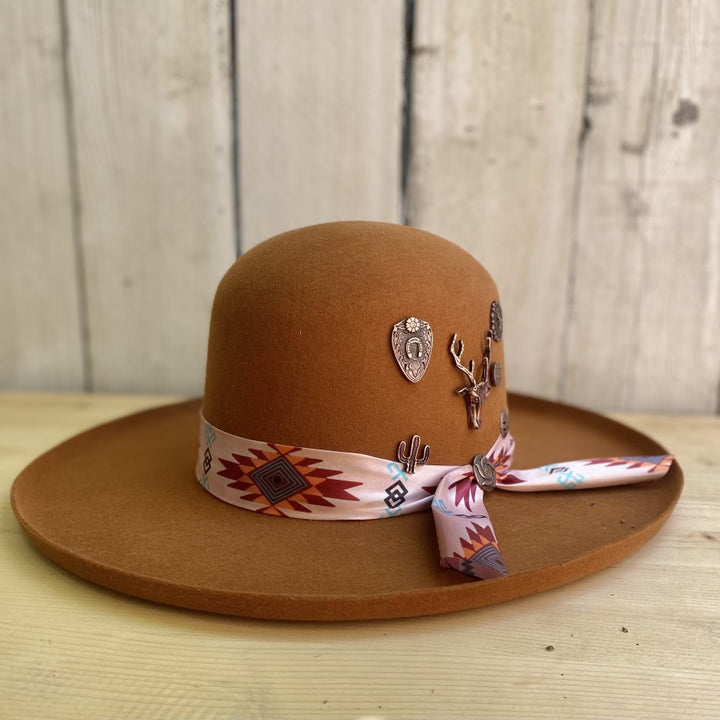 Sombreros para Mujer - Texana Open Crown Con Herraje - Sombreros Vaqueros para Mujer - Texanas para Mujer - Bota Exotica