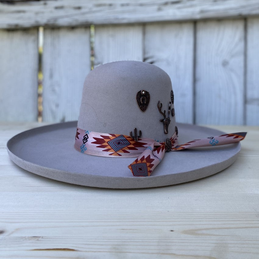 Sombreros para Mujer - Texana Open Crown Con Herraje - Smbrero de FIeltro para Mujer - Texanas para Mujer - Sombreros Vaqueros para Mujer - Bota Exotica