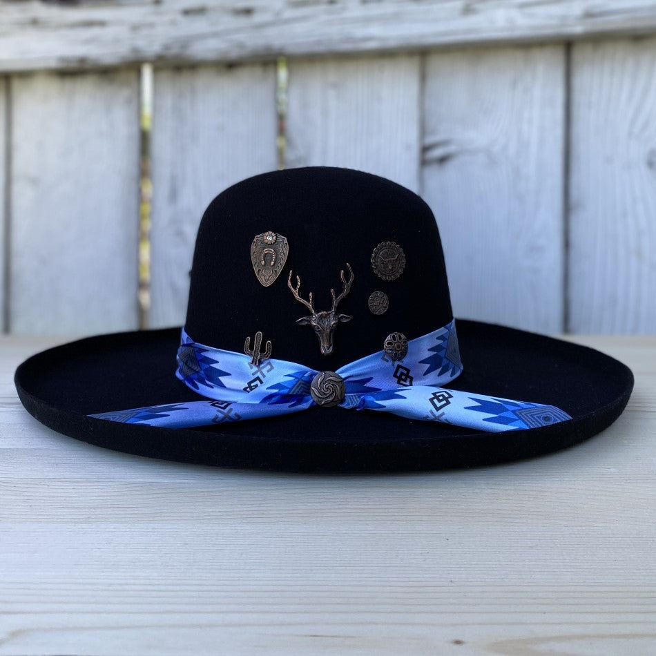 Sombreros para Mujer - Texana Open Crown Con Herraje - Sombreros mexicanos para Mujer - Texanas para Mujer - Sombreros vaqueros para Mujer - Sombreros de fieltro para Mujer - Bota Exotica