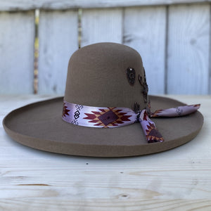 Sombreros para Mujer - Texana Open Crown Con Herraje - Sombreros para Mujer Vaqueros - Sombreros para Mujer Mexicanos - Sombreros para Mujer Texanas - Bota Exotica